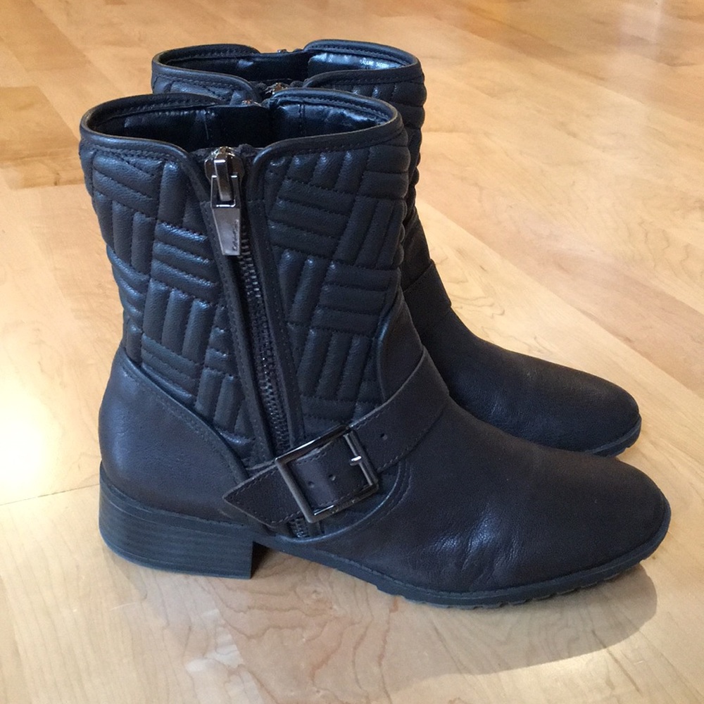 Calvin Klein Rauline Moto Boot Faux Leather